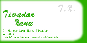 tivadar nanu business card